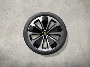 22 英寸 Macan Style 夏季车轮和轮胎套件，高光黑色。保时捷 Macan-e - 95C044660G